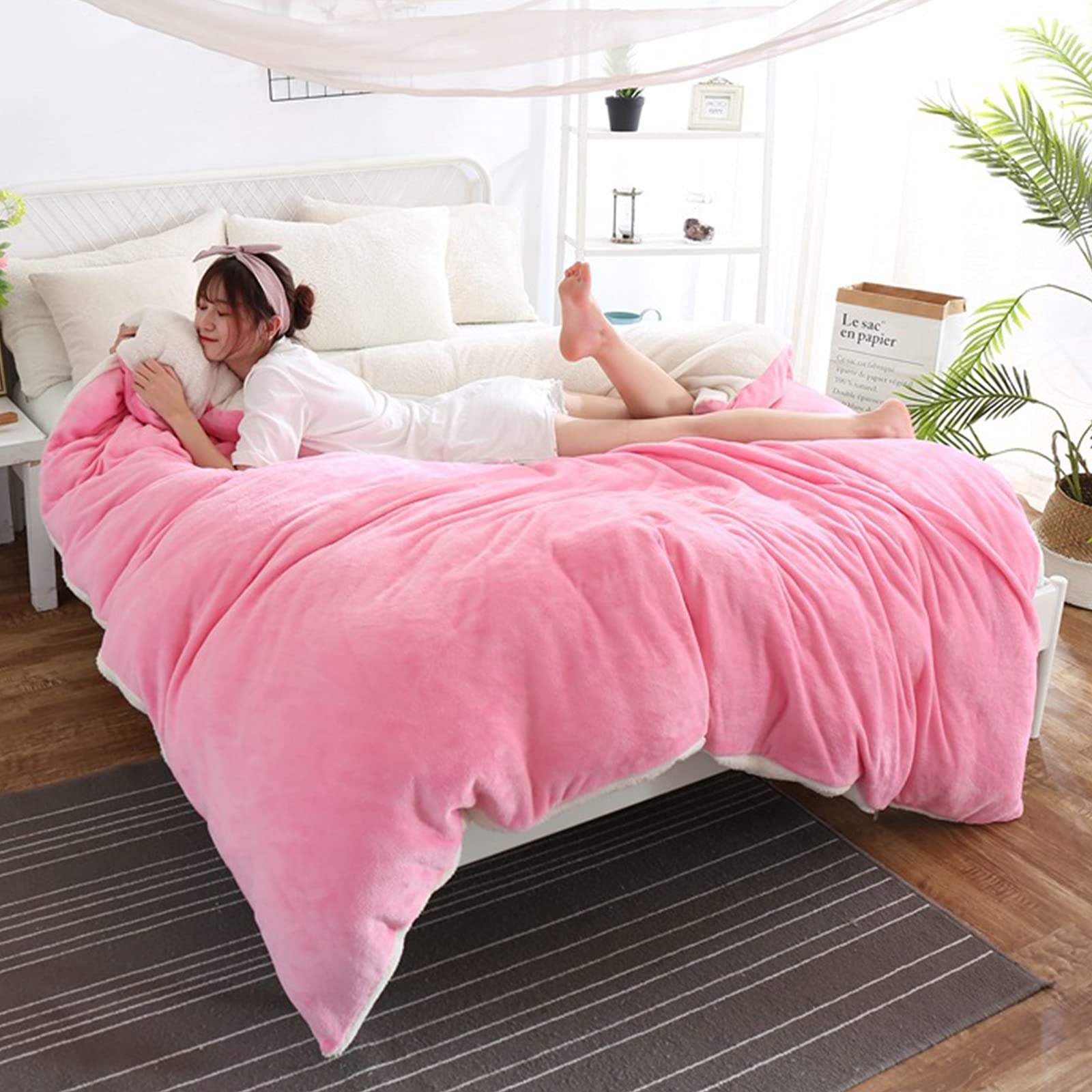 Couverture de couette flanelle pour stopper le froid nocturne sans transpirer
