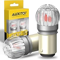 Vista 10 de AUXITO - Focos LED rojos 194, súper brillantes tamaño 1:1, luces de matrícula 168 2825 W5W T10, focos para auto sin errores para cúpula, mapa