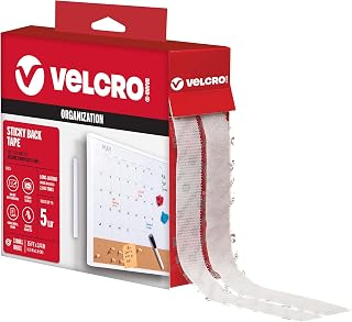 Velcro(r) Brand Fasteners Cinta Adhesiva de Velcro (R), 1,9 x 38,1 cm, Color Blanco