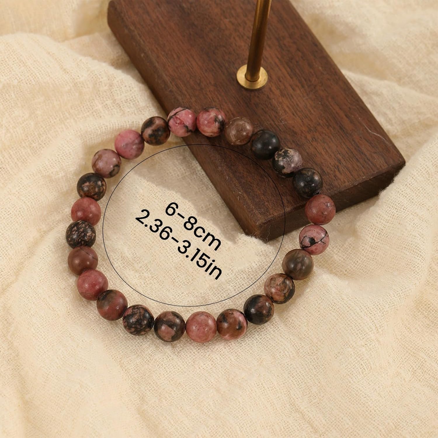 Crystal Vibe 8mm Beaded Bracelets For Women Men - Healing Crystal Bracelet - Adjustable Size - Image 5