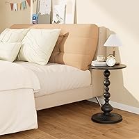 Vista 5 de Metal Round Side Table, Small Drink Table for Small Spaces, Matte Modern Accent End Tables Coffee Tables, Pedestal Tables for Living Room, Bedroom