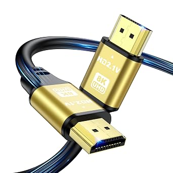 Short Hdmi Cable 3M, 8K@60Hz 4K@120Hz, 48 Gbps Ultra High Speed Hdmi 2.1 cord with Gold-plated Connectors, Aluminum Shell, for Streaming and Gaming, Wall-mounted TV, Projector, Sound System