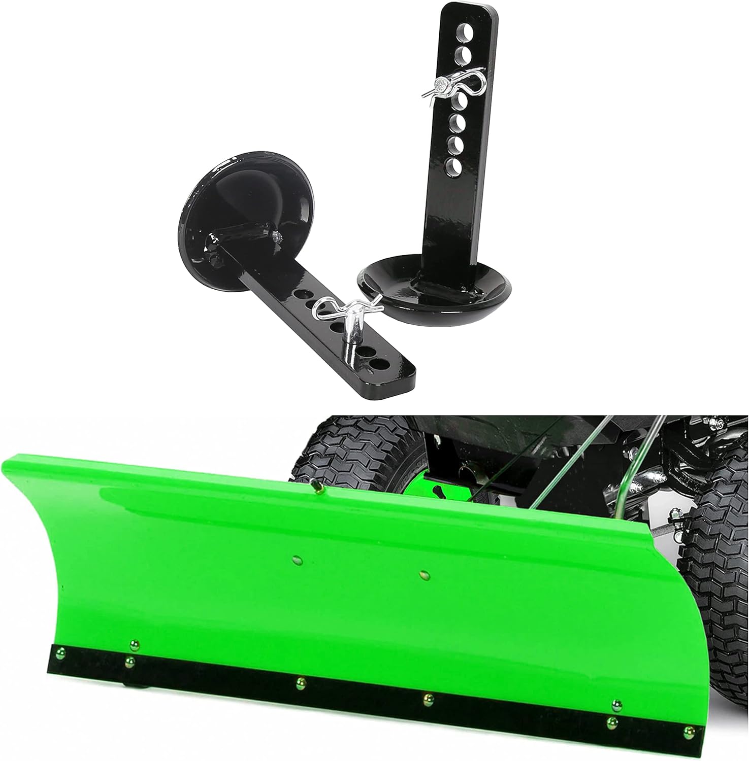 ECOTRIC New Heavy Duty Round Dome Snow Plow Shoe Skid Compatible with