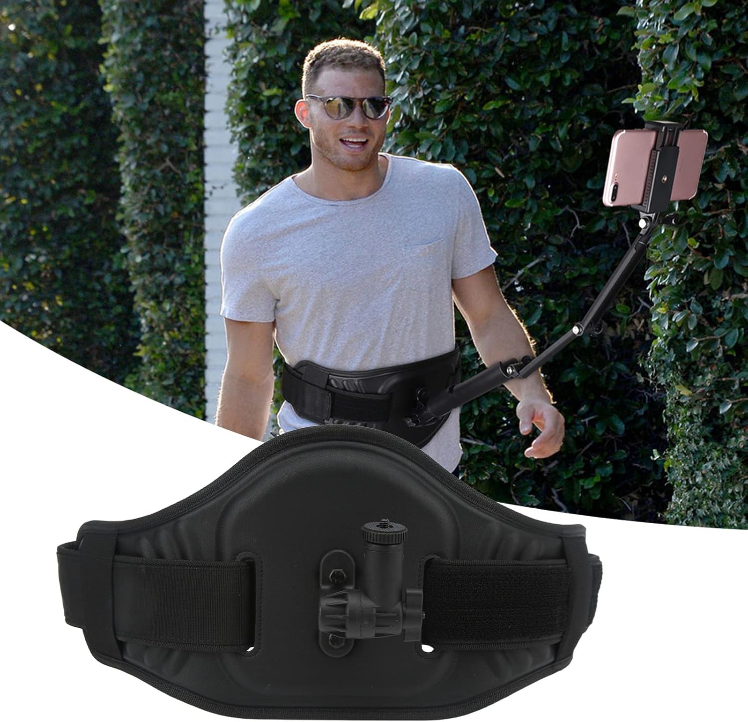 360 ONE X Panoramic Action Camera Waist Belt Mount Holder with Adjustable Hook, Weight Support for Single Handed Gimbal Stabilizer, Fixed Camera for Outdoor Sports Shooting - Image 2