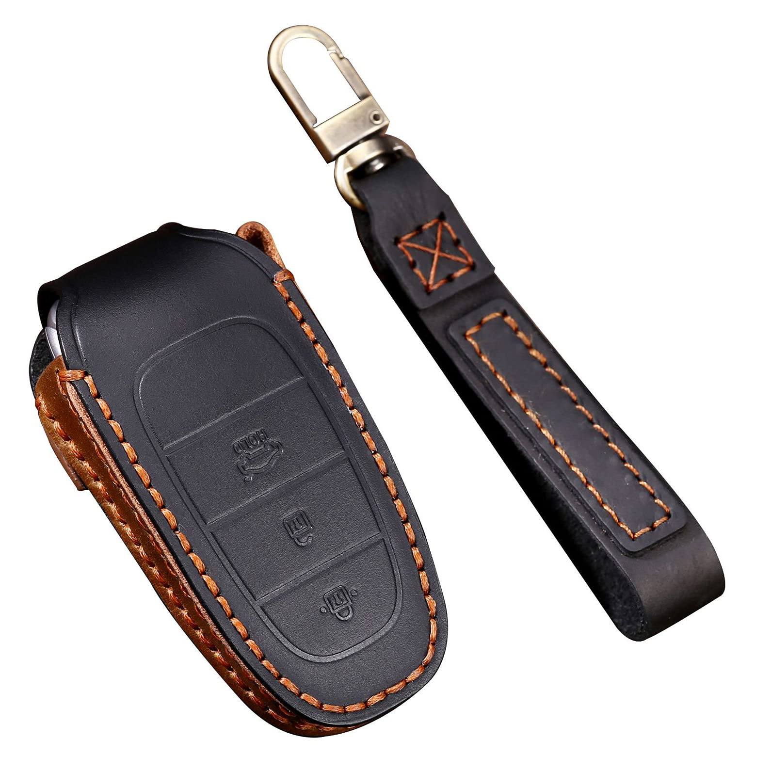 OFFCURVE Coque Étui Clé Voiture Personnalisée Dorée/Argentée – Protection Parfaite Pour Hyundai Sonata, Tucson NX4, Nexo, Solaris, Santa Fe
