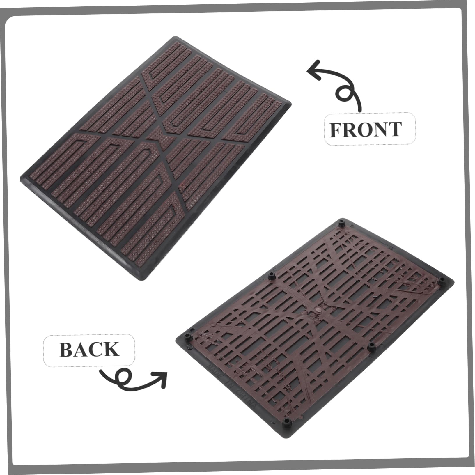PRETYZOOM Car Floor Mats All-Weather Automotive Carpet Liners - Heel Footrest Pad Full Coverage for Trucks and Suvs — view 7