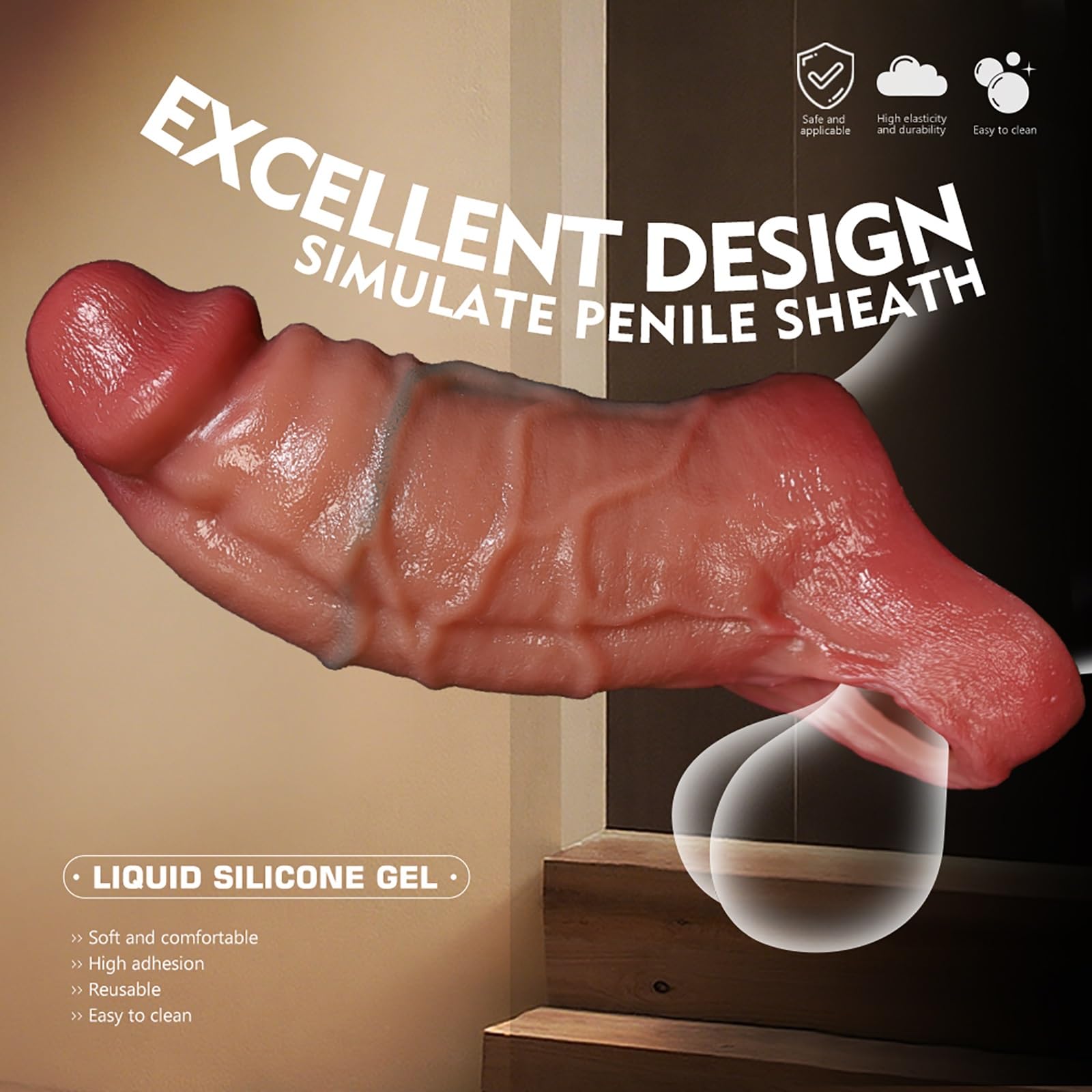 Prolunga Pene In Silicone Morbido Realistico – Manicotto Prolungamento Uomo