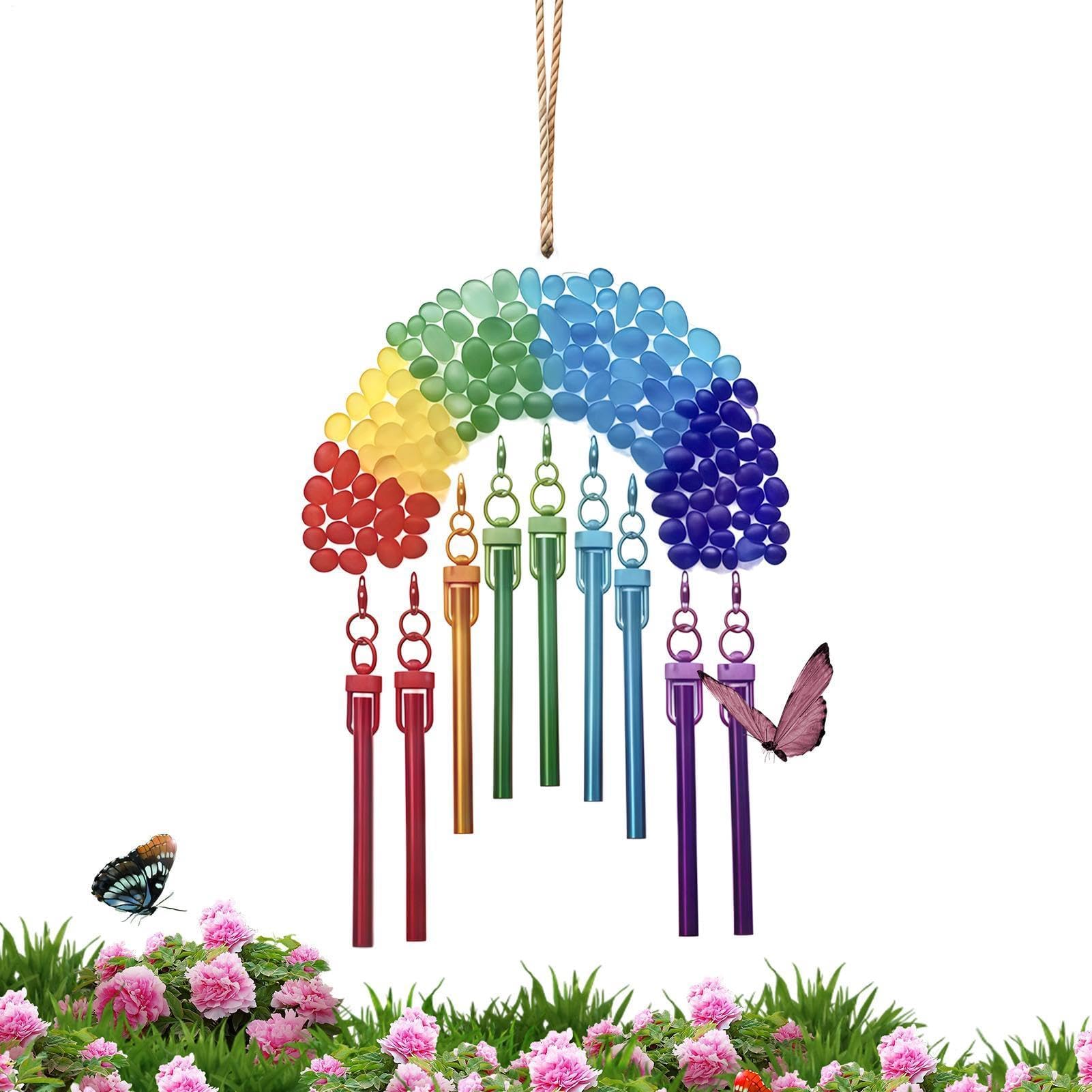 Muiltvoe Rainbow Suncatcher - 21x15cm Rainbow Cloud Shape Beaded | Colorful Wall Ornament | for Window Wall Home Living Room Bedroom Entryway Garden Backyard Party