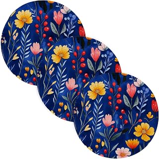 3 Pcs Trivet Holder for Crock Pot 15in Hot Dishes Trivets House Decor accesorios para mesa de comedor Cartoon Oberonia Royal Blue