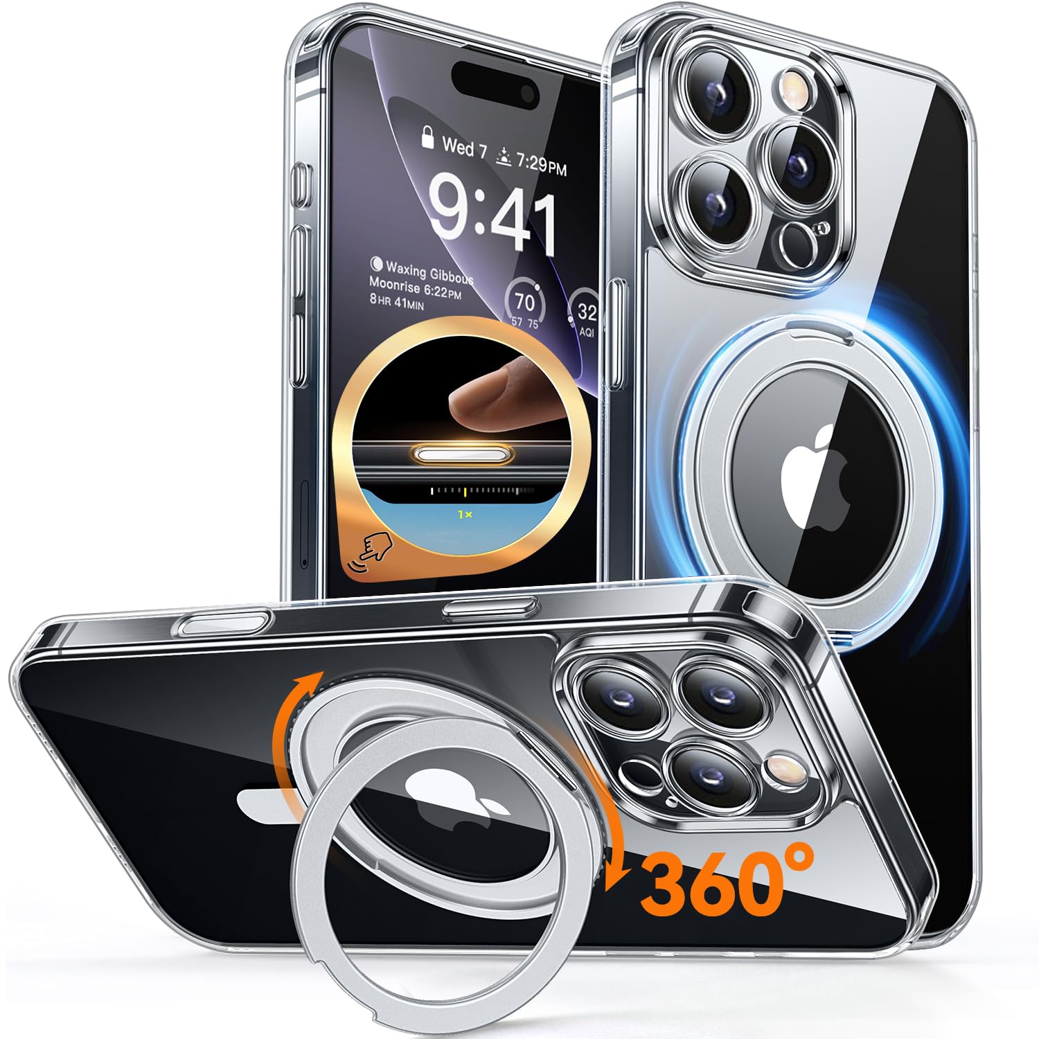 CANSHN Coque Magnétique Pour IPhone 13 Pro Max(6,7 Pouces), Compatible