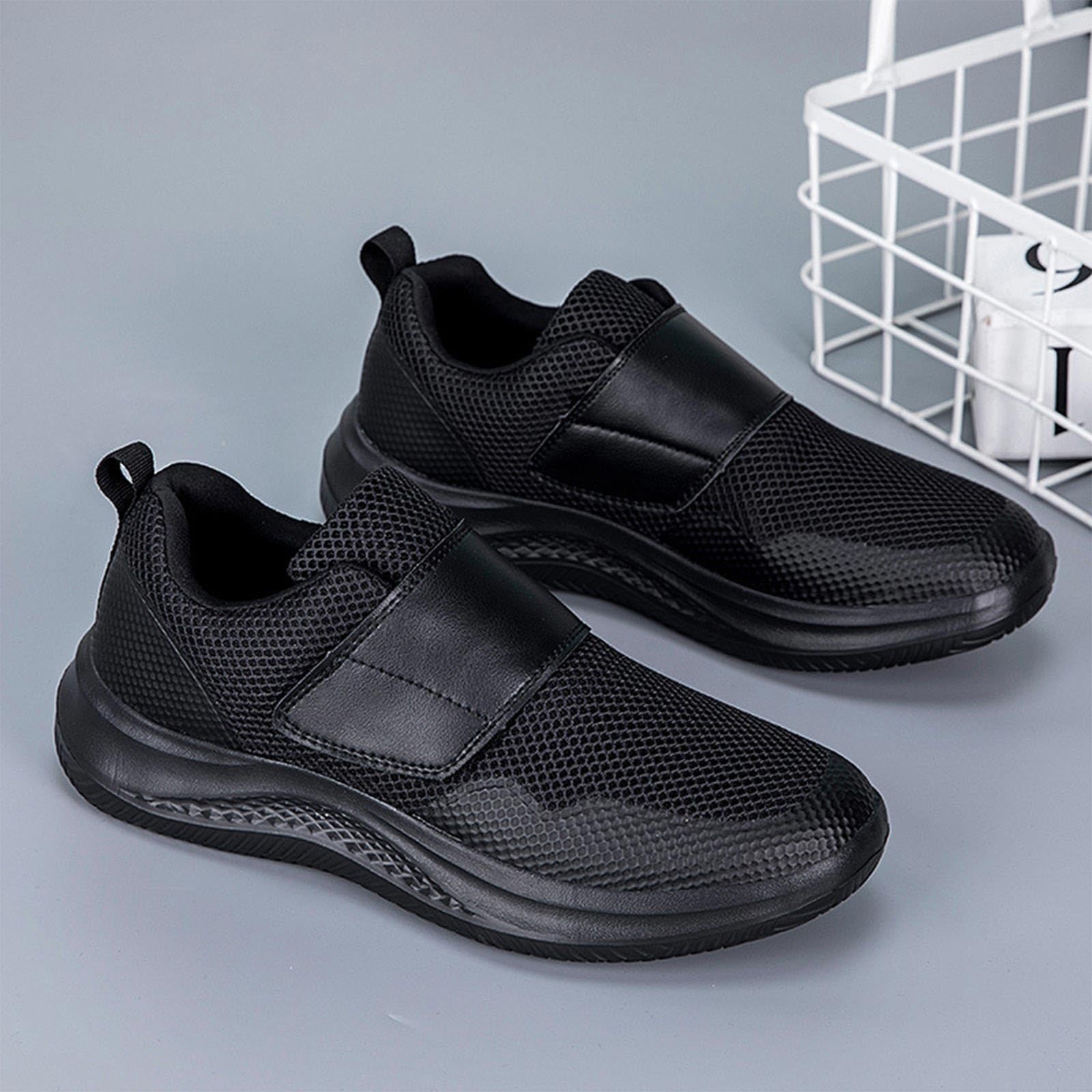 Generisch Chaussures orthopédiques extra larges pour homme - Chaussures de randonnée - Pour personnes âgées - Respirantes - Confortables - Antidérapantes - Soutien des articulations