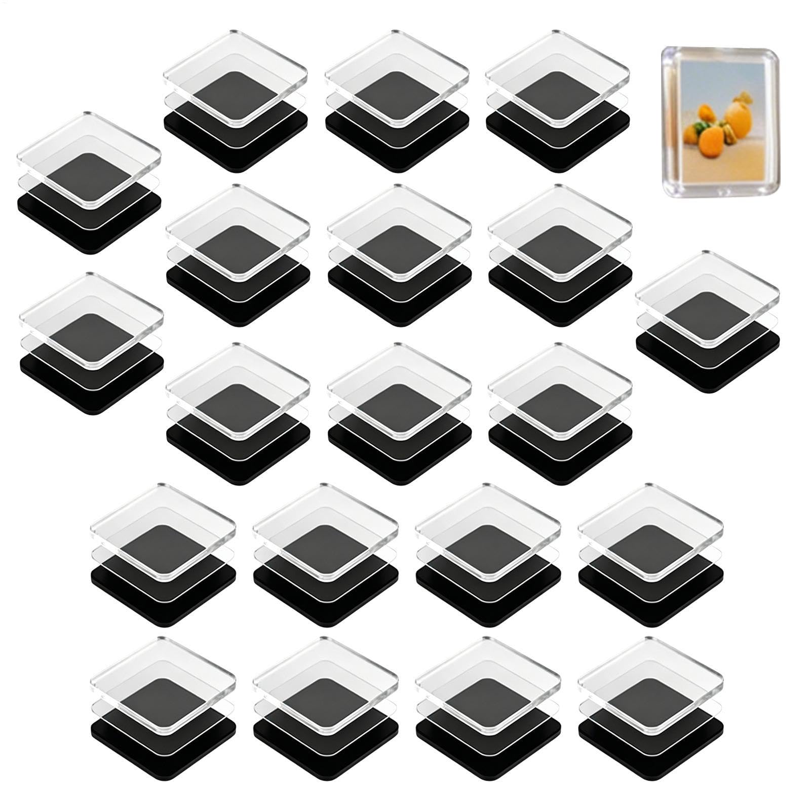 Cadre photo magnétique acrylique invisible à fixation puissante pour frigo et bureau x20