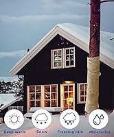 Vista 4 de Envolturas protectoras de árbol de arpillera natural, 15.7 pulgadas x 20 pies, protector de tronco de árboles, mantas de plantas de heladas