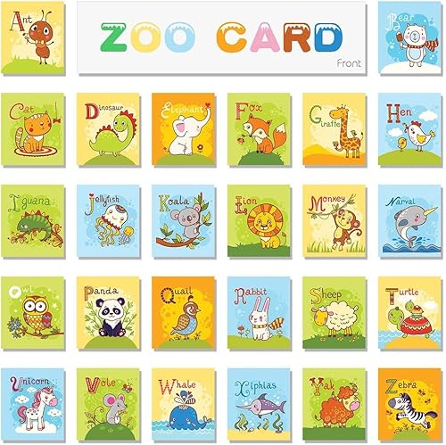 Miniatura 5 de Teytoy Baby Toy Zoo Series - Juego de 26 tarjetas de alfabeto blandas con bolsa de tela para más de 0 años