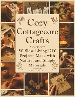 Cozy Cottagecore Crafts Book: 50 Beginner DIY Projects with Natural Materials for Slow Living & Family Bonding