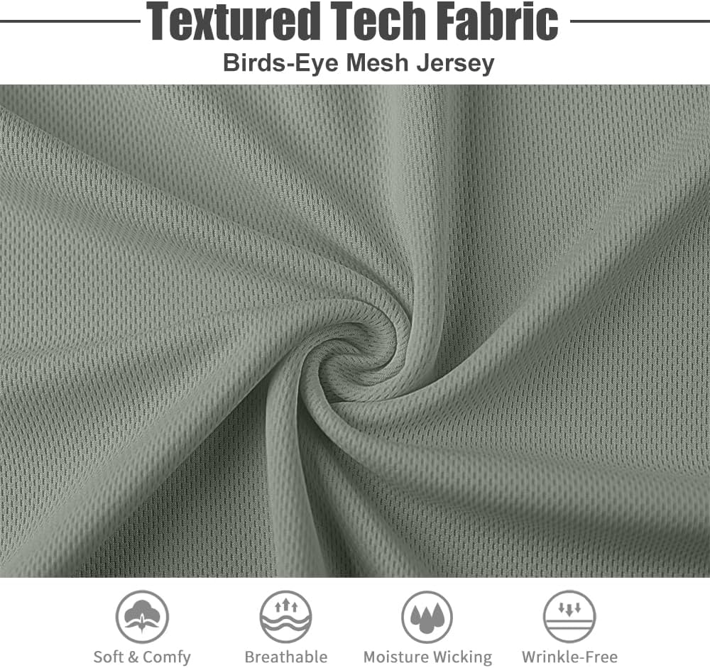 Zengjo Men's Workout Shirts Lightweight Quick Dry Gym Running Athletic Performance Tee Moisture Wicking Short Sleeve - Image 4