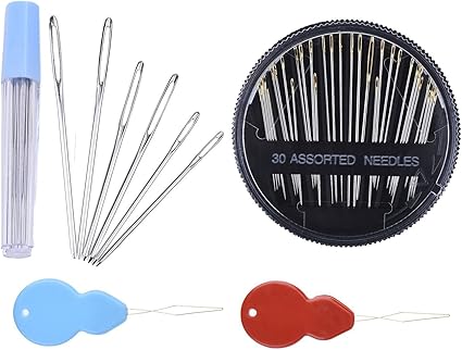 QUARKZMAN 4Pcs Aiguilles D'Ameublement De 10/12 Pouces Avec Gros Chas