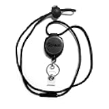 KEY-BAK Sidekick Retractable Badge Reel and Keychain Breakaway Lanyard with a Key Ring and Twist-Free Clear I.D. Badge Holder on a Retractable Lanyard, Model Number: 0KB1-0A44