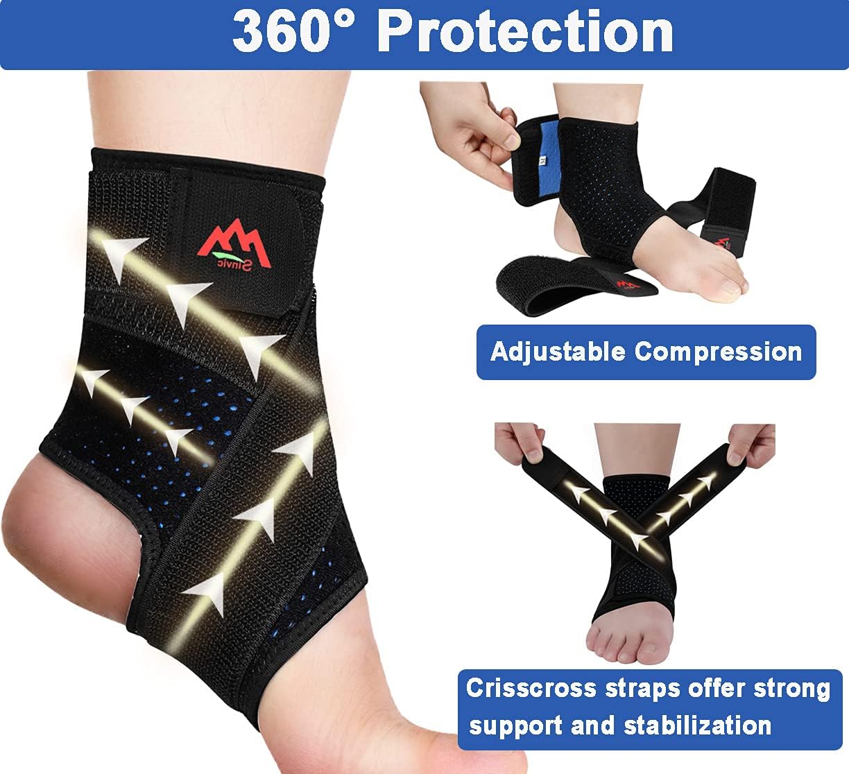 Exclusive Special Ankle Brace, 2PCS Ankle Braces for Men & Women, Adjustable Compression Ankle Wrap Support for Ankle Protection, Breathable & Comfortable, Ankle Support Brace for Sprains, Sports Injuries and Recovery One-Day Sale: Up to 80% Off Ankle Brace, 2PCS Ankle Braces for Men & Women, Adjustable Compression Ankle Wrap Support for Ankle Protection, Breathable & Comfortable, Ankle Support Brace for Sprains, Sports Injuries and Recovery