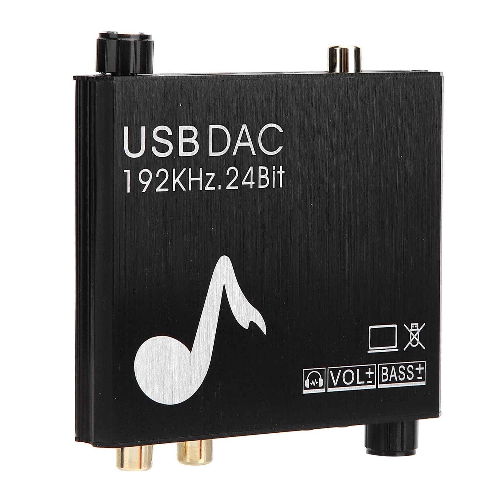 Generic Convertisseur Optique Coaxial 3.5mm, Convertisseur DAC avec élimination du Bruit et Taux D'échantillonnage de 24 Bits pour le Divertissement à Domicile