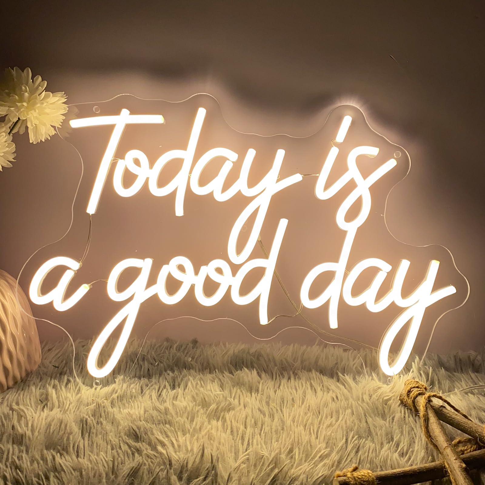 Today is a Good Day Insegna al neon per la decorazione della parete Insegne al neon personalizzate personalizzate per camera da letto Happy Birthday Wedding Party Logo Decorazioni Led Nome Regalo