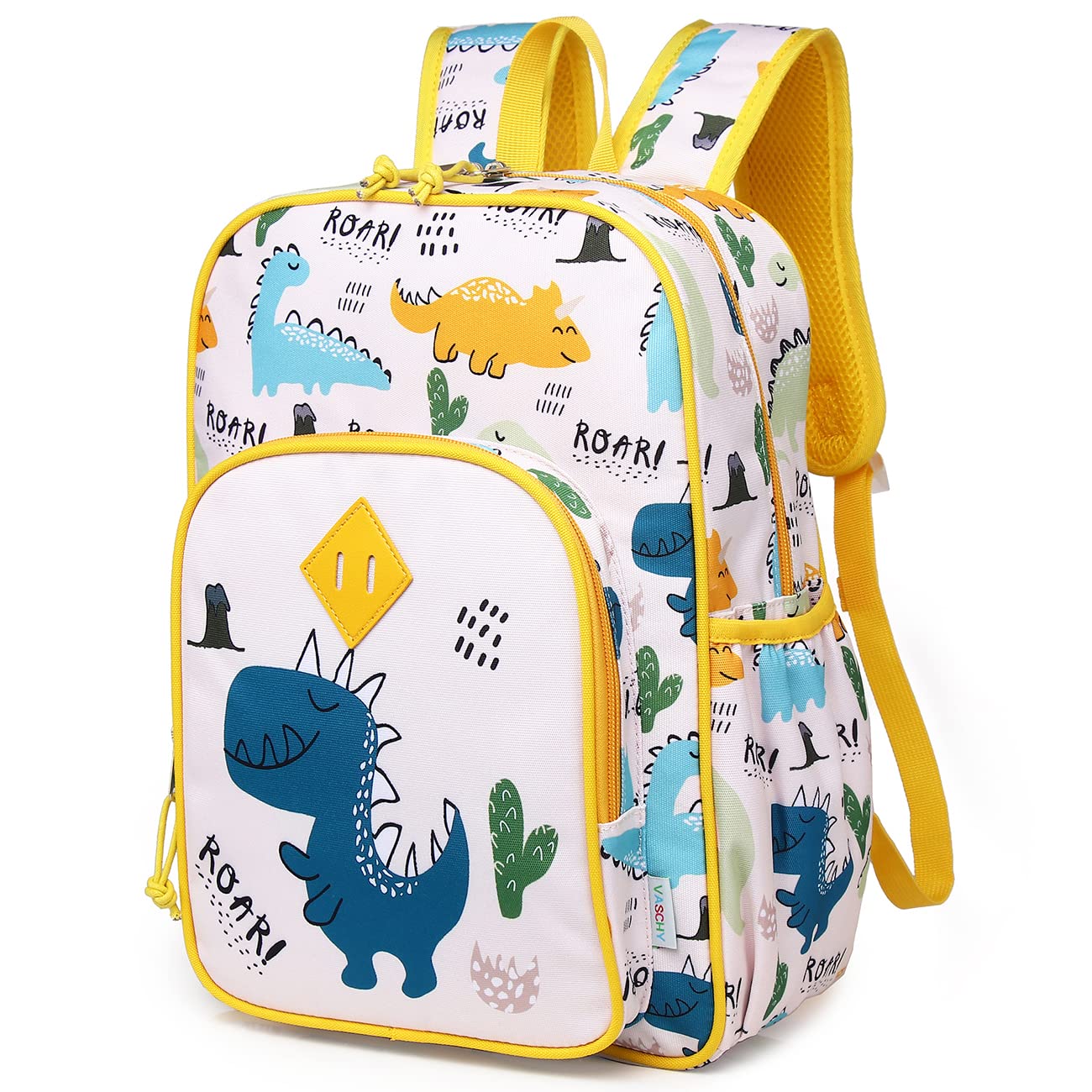 VASCHY Yellow Dinosaur Toddler Backpack
