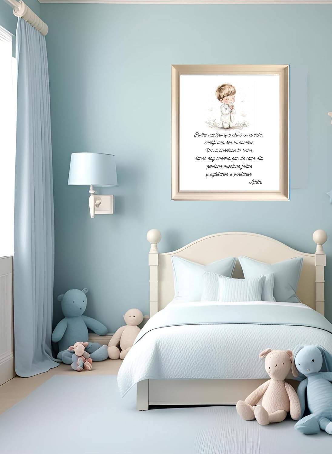 TODOKRAFT Guardian Angel, Jesus of My Life, Christian Children's Decoration, Newborn Gift (Our Father)