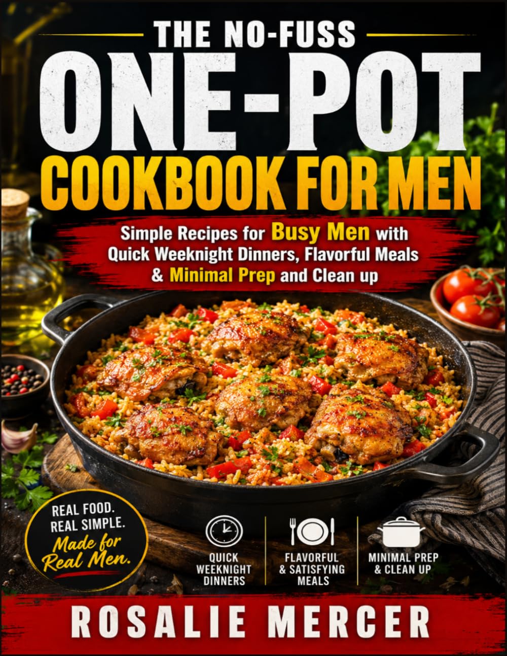 THE NO-FUSS ONE-POT COOKBOOK FOR MEN: Simple Recipes for Busy Men with Quick Weeknight Dinners, Flavorful Meals & Minimal Prep and Clean Up.