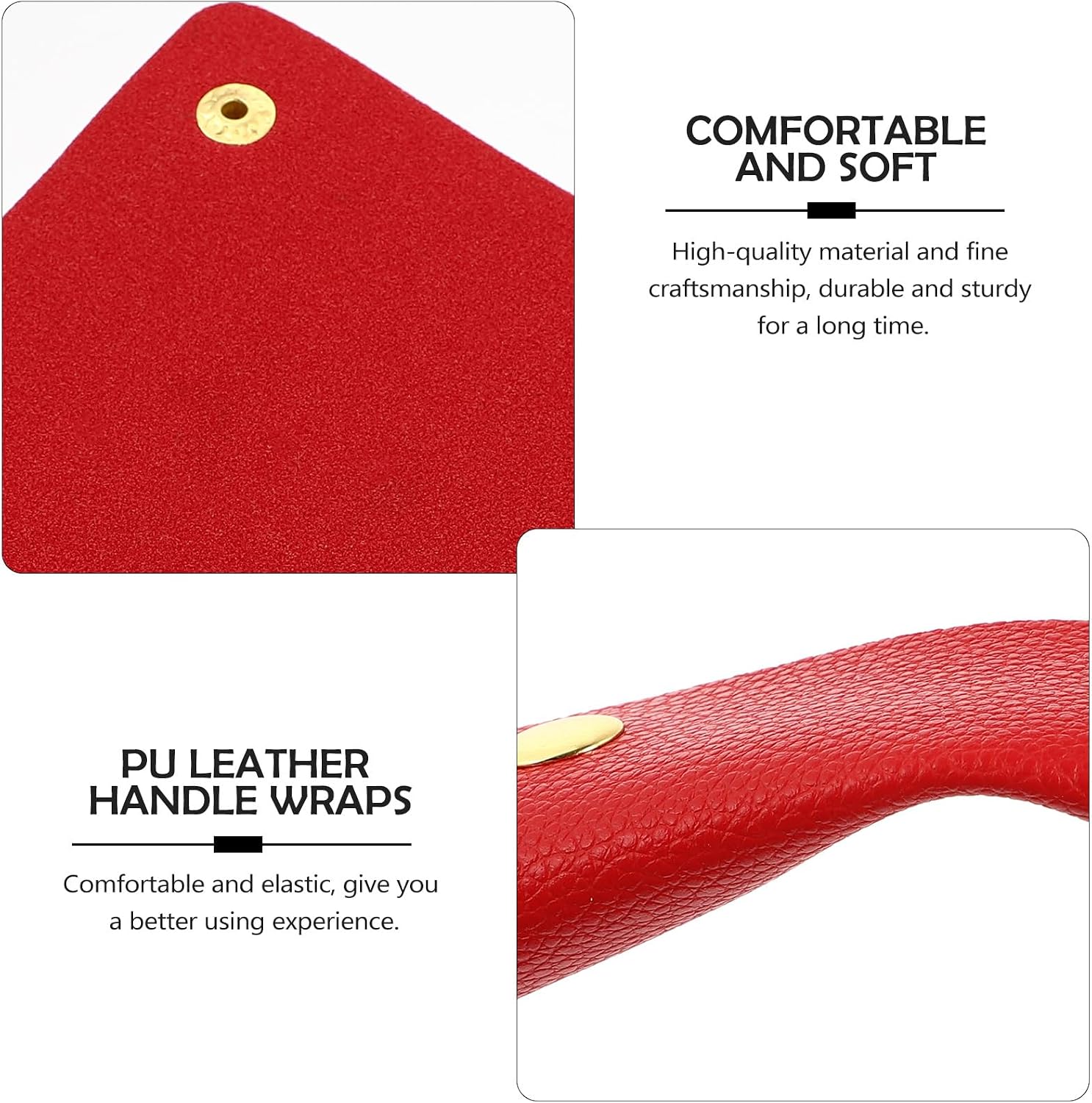 Pu Leather Handle Wraps 6Pcs Bag Handle Covers for Handbag Purse Suitcase Protectors Durable Replacement Straps for Travel Luggage Accessories