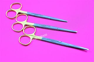 New 3 German TC METZENBAUM Scissors 5.5 inches Straight with Tungsten Carbide Inserts CYNAMED