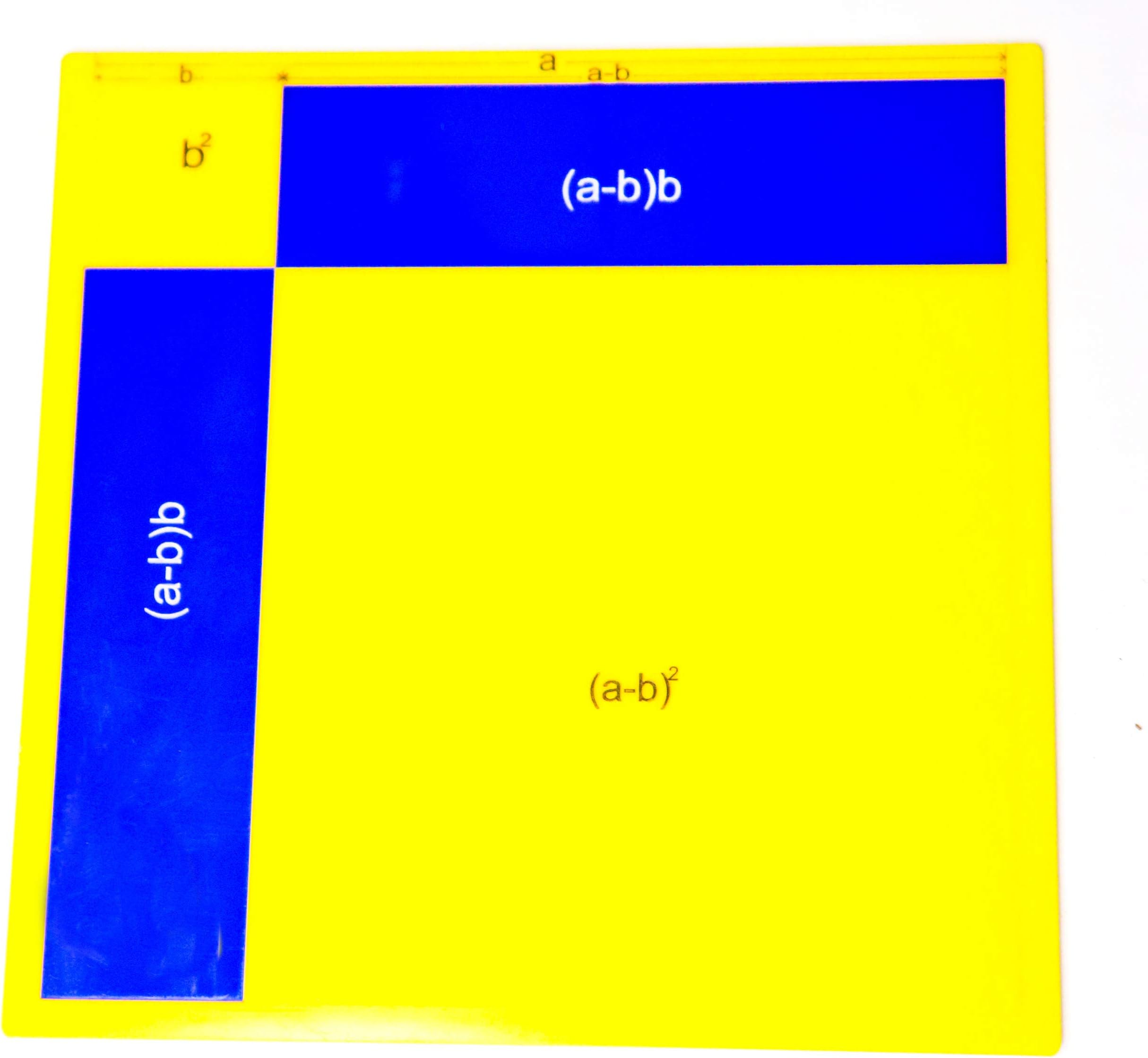 Algebra Kit(A-B) 2 Identity Formula Dissectible Mathematics Kit Lab Model Manipulatives Learning Resource Education Kit For School & Students, Multicolor