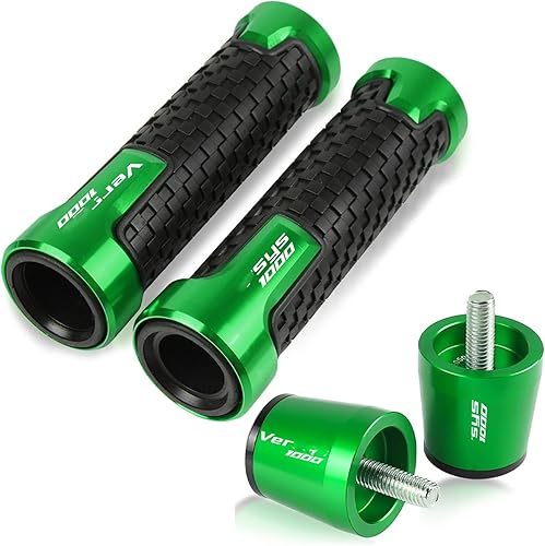 Para Kawasaki para VERSYS 1000 2015-2022 motocicleta antideslizante manillar de goma de mano extremos de barra tapón de tapa de 78 pulgadas, 0.866in