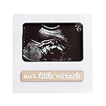 Kate & Milo Baby Sonogram 3D Photo Frame, Our Little Miracle Ultrasound Keepsake, Pregnancy Announcement, Rainbow Baby Nursery Dcor, Gender Reveal Gift, White