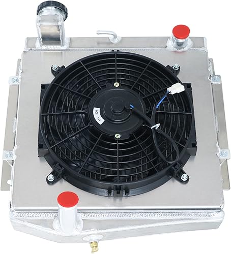 Miniatura 3 de AluKuhler Radiador para motor de gas Datsun 2000 20L L4 1969 radiador Datsun 2000 1969 radiador Datsun 2000 1970 radiador de 4 filas  cubierta