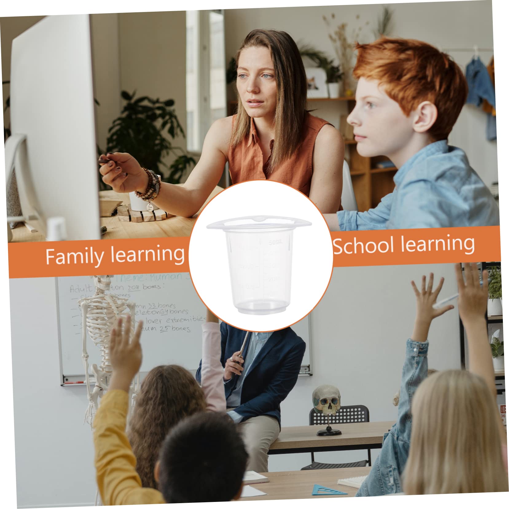 Alipis Plastic Beakers 50ml Graduation 20pcs Laboratory Use Handleless Accurate Measuring Cups