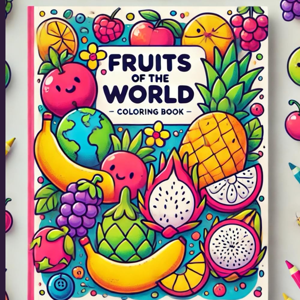 Fruits of the World: A Fun and Educational Coloring Adventure with Fruits from Around the World!