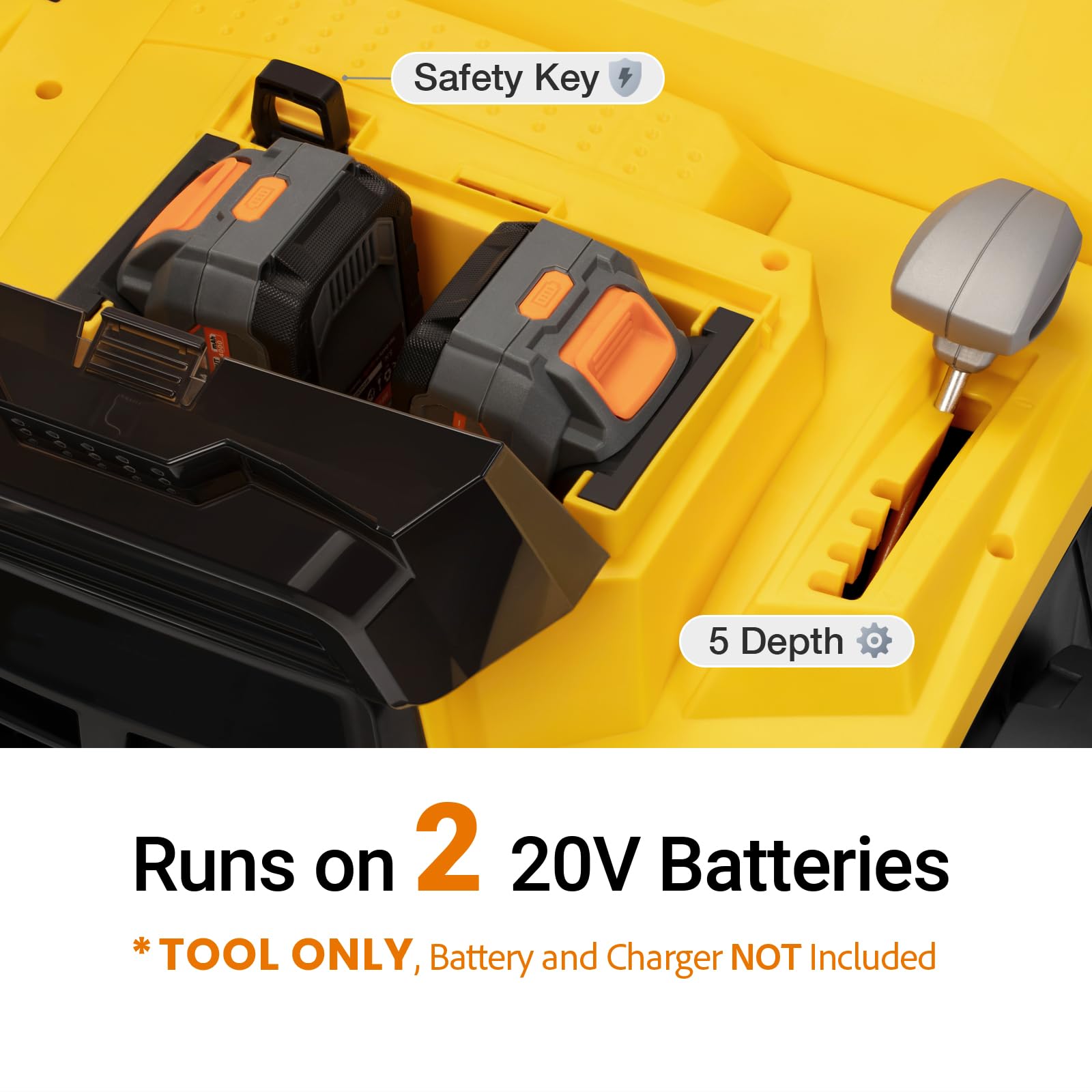 Dethatcher y escarificador eléctrico inalámbrico de 40 V, 38 cm, sin escobillas, compatible con batería Dewalt 20 V MAX (solo herramienta), con bolsa de recogida de paja de 12 galones, ajuste