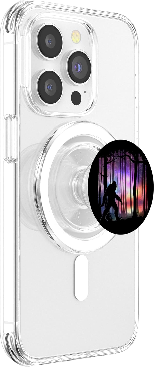 Bigfoot Northern Lights Sasquatch Galaxy Space Lover PopSockets PopGrip for MagSafe