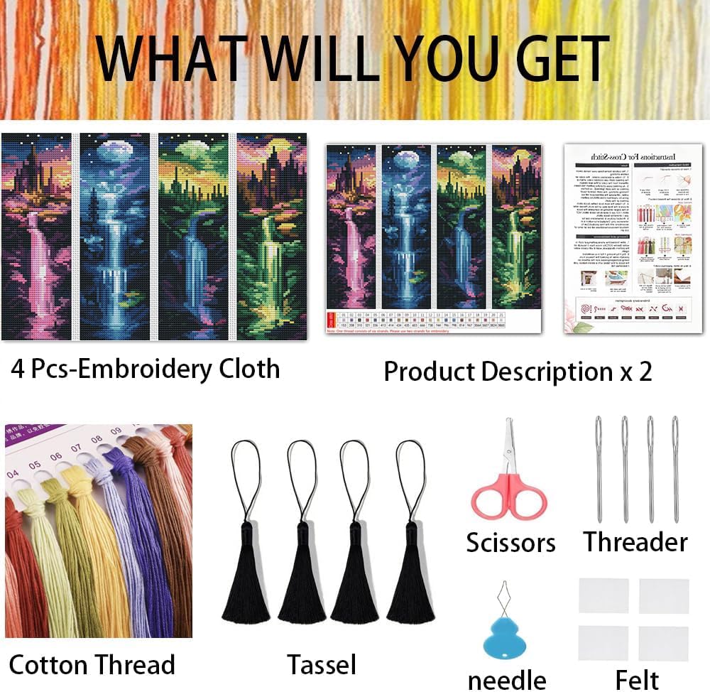 Cross Stitch Bookmark Kit - Beginner Friendly -2