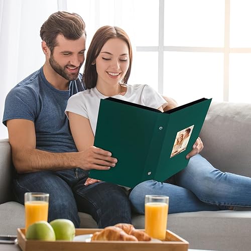 Miniatura 5 de Artmag - Álbum de fotos de tela, 4 x 6, gran capacidad para bodas, aniversario y familia, álbum de lino con capacidad para 300 fotos horizontales