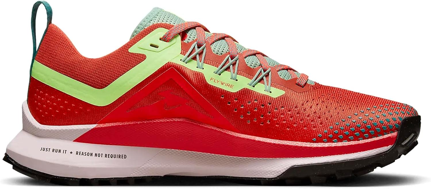 Nike Women's React Pegasus Trail 4 Running Shoes (Mantra Orange/Enamel Green/Bicoastal/Ghost Green, us_Footwear_Size_System, Adult, Women, Numeric, Medium, Numeric_6)