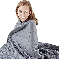 Hypnoser 15 lbs Weighted Blanket Twin Size 48x72 Dark Grey - Heavy Blanket for Kids Adults Better Sleep Twin Full Beds