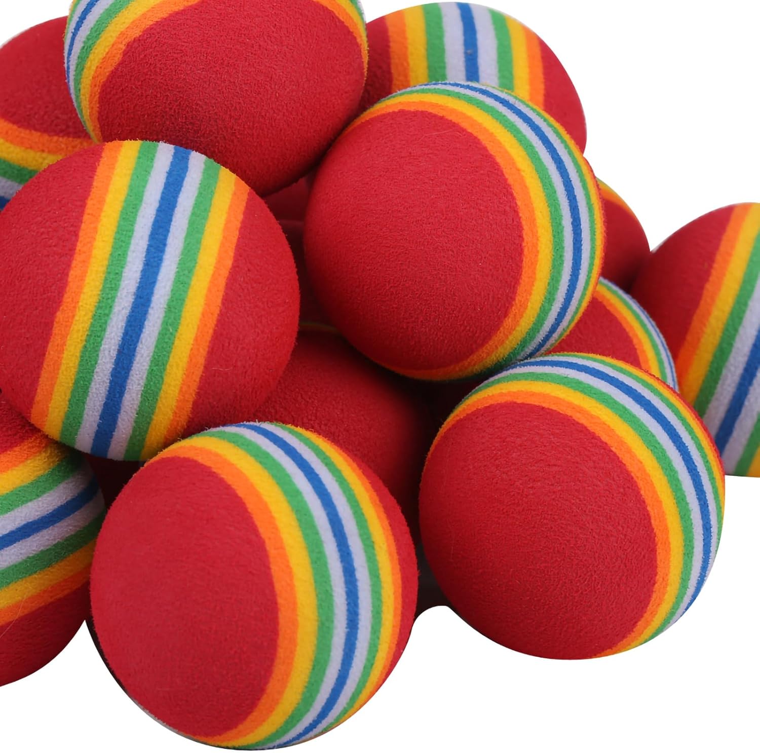 Andux Rainbow Ball Solid Elastic Foam Sponge Stripe Floating Golf Training Equipment