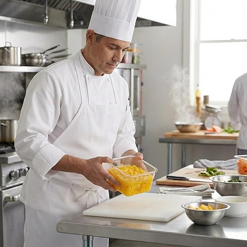 Miniatura 2 de Lumintrail Cambro - Recipiente cuadrado de policarbonato de 2 cuartos de galón, paquete de 4 transparentes, con 4 tapas verdes Kelly, paquete con un