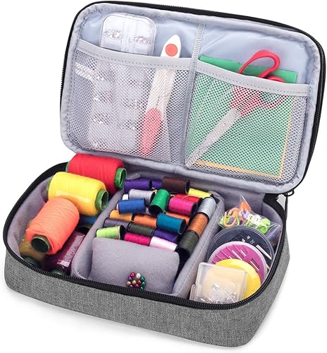 Miniatura 3 de Luxja - Organizador de accesorios de costura., Nylon, Gris, S