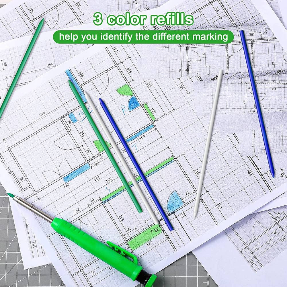24 Ricariche Per Matita Da Falegname 2,8mm - Mine Grafite Per Carpentiere E Costruzioni - Foto 4