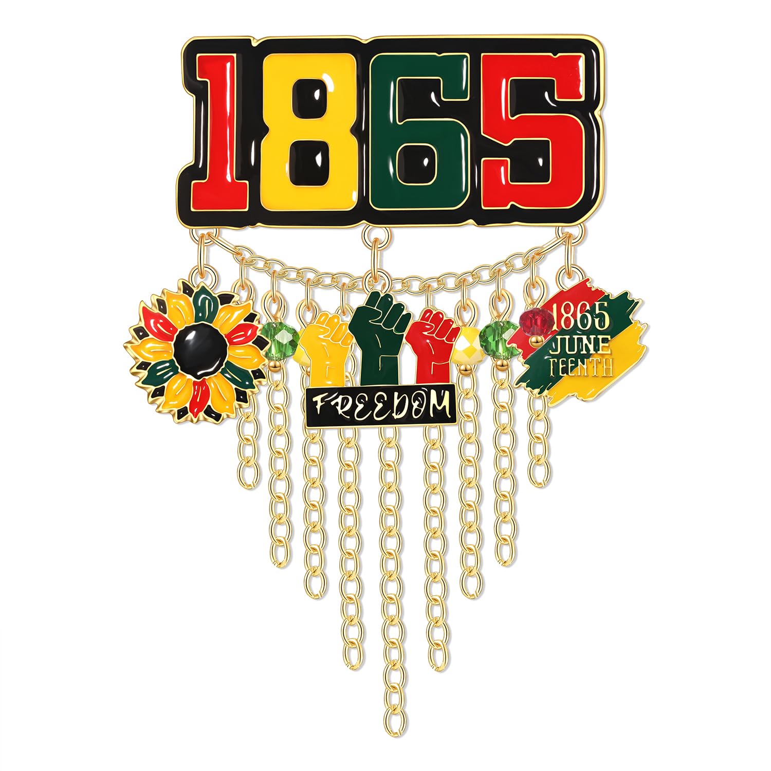 African Brooches Africa Map Black Women Fist Heart Afro Brooch Pins Colorful Enamel 1865Juneteenth Black History Month Lapel Pins for Women