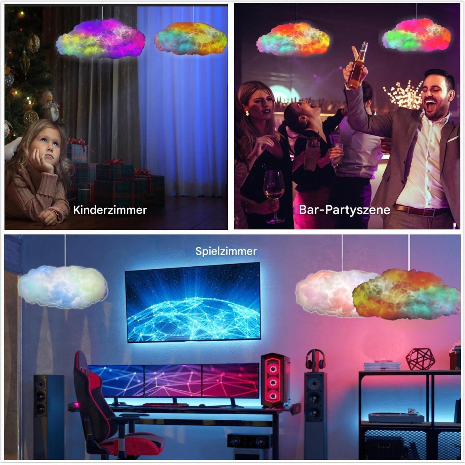 per Camera da a Forma di Lampada Fai da Te con Telecomando
