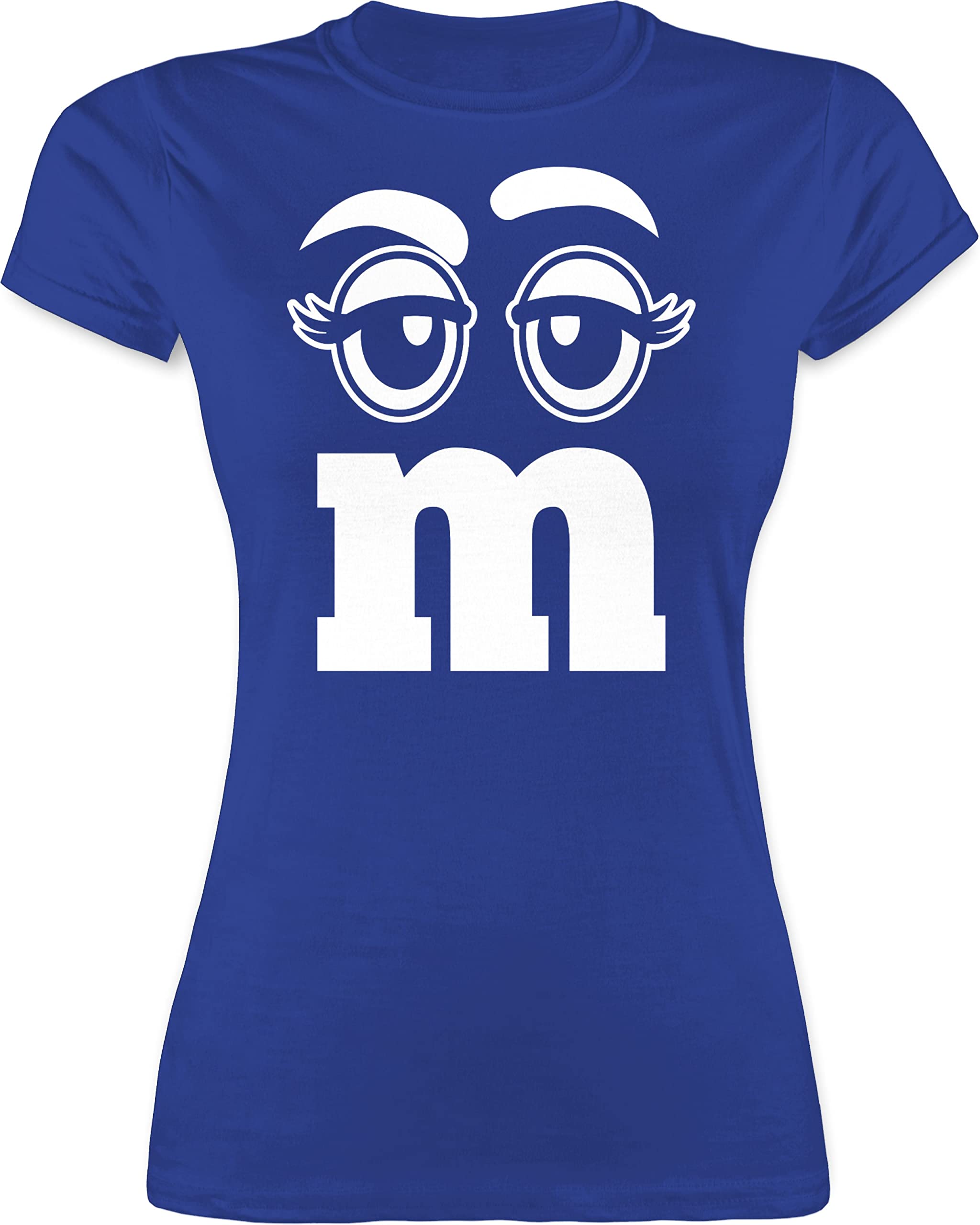 Shirtracer Damen Fasching-Shirt M und M-Augen-Karneval - Farbenreihe - Màglichkeit zum Tragen im Karneval und Fasching -