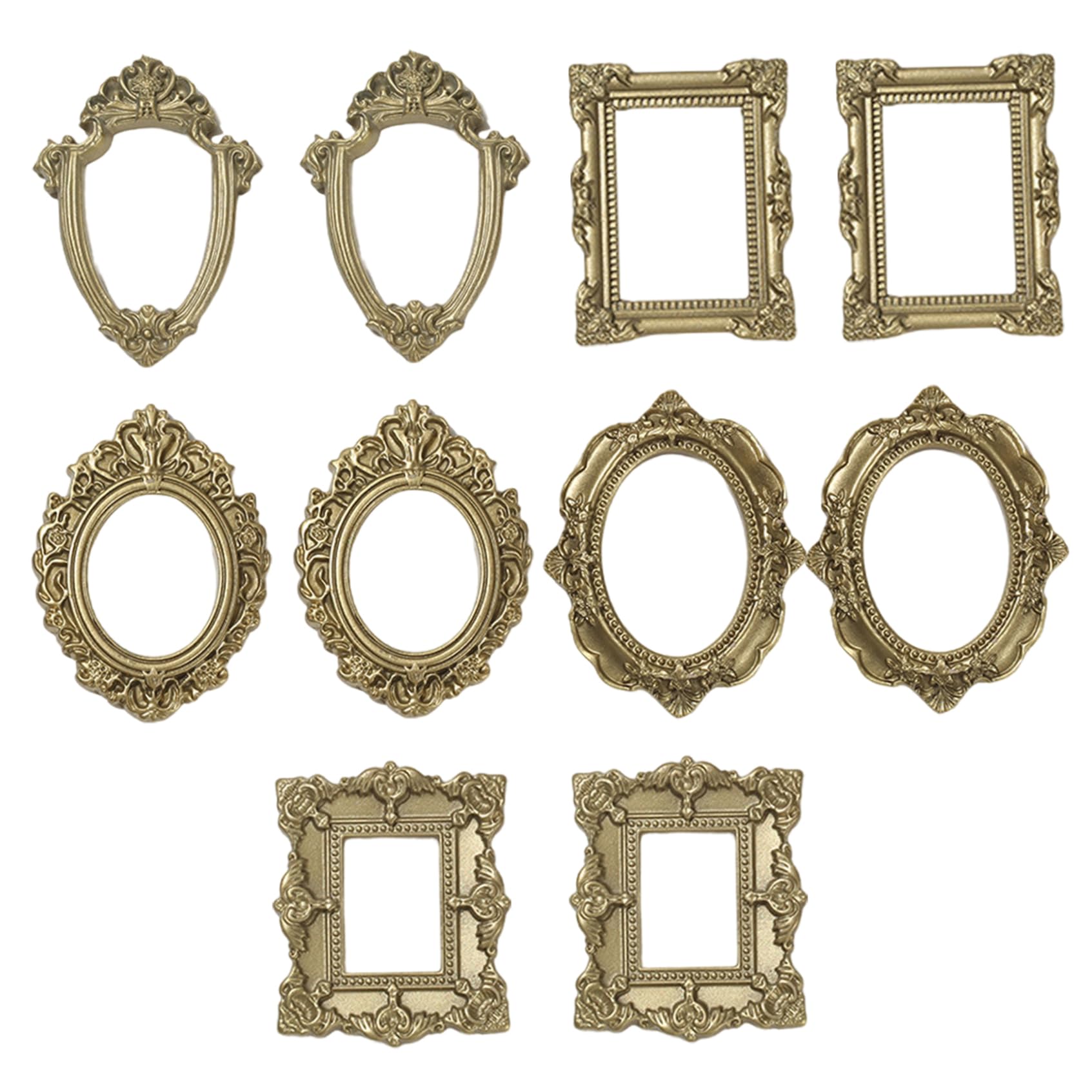Mini cadre photo vintage doré pour cadeaux d'invités et décoration de table